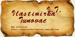 Vlastimirka Tunovac vizit kartica